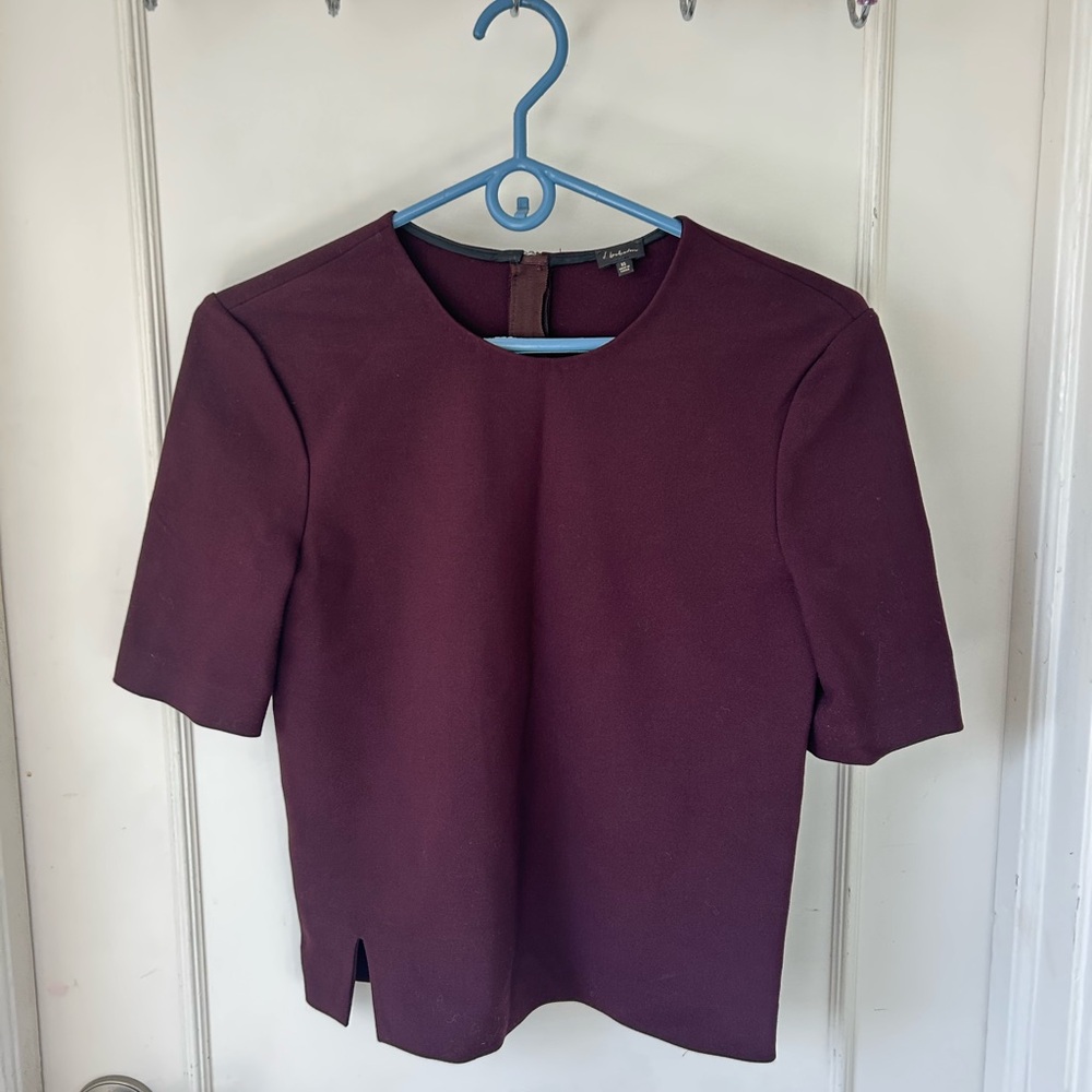 Talula Plum Short Sleeve Blouse